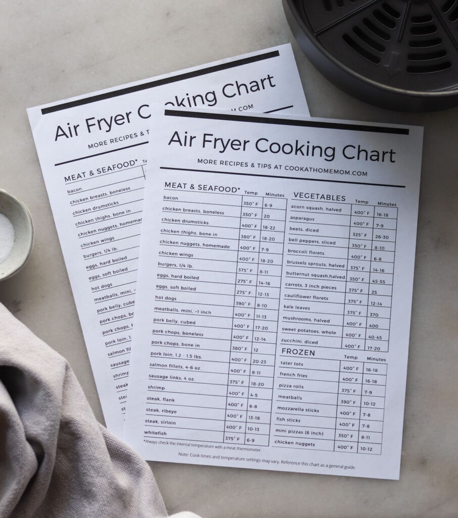 Air Fryer Cook Times Chart Printable Cheat Sheet 2023 Cook At Home 