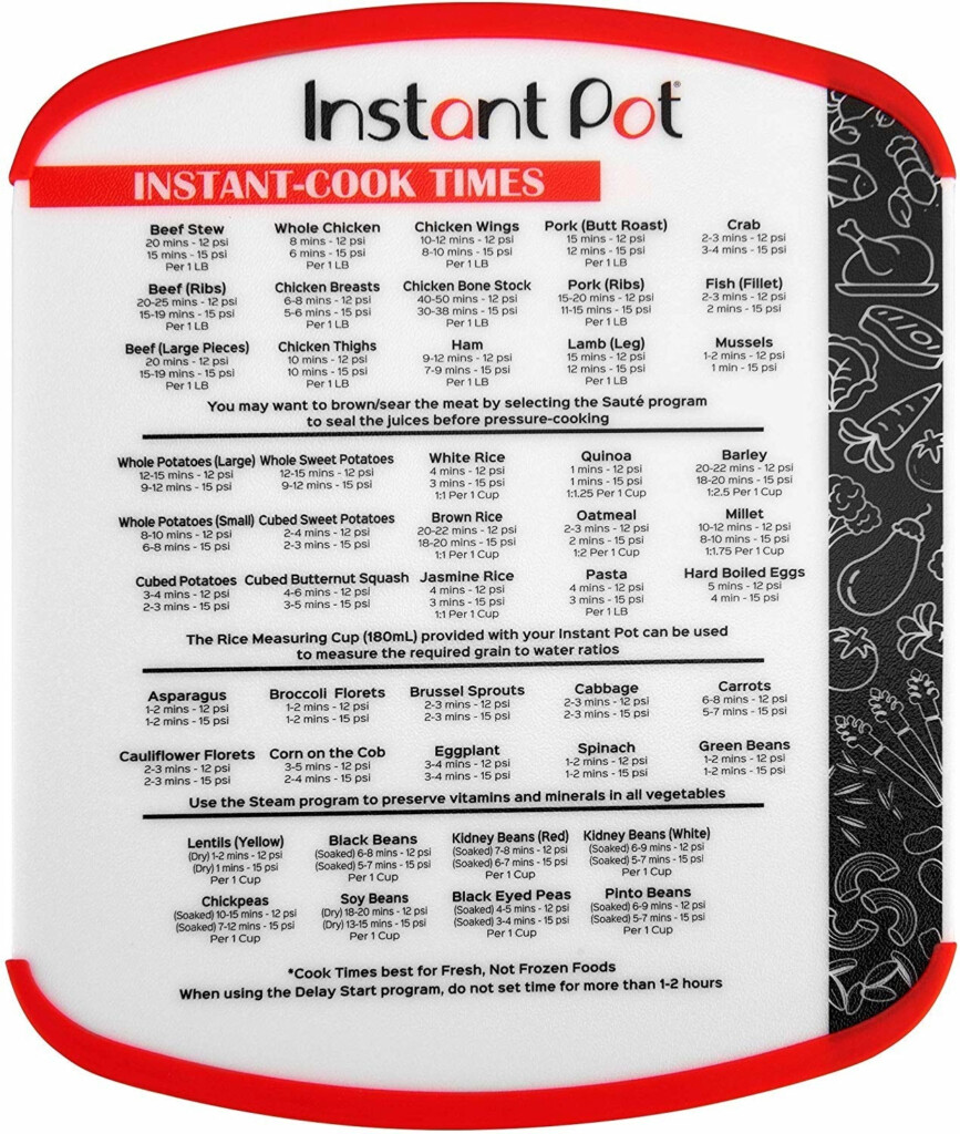 Instant Pot Cook Time Infographics Charts And Cheat Sheets Lupon gov ph