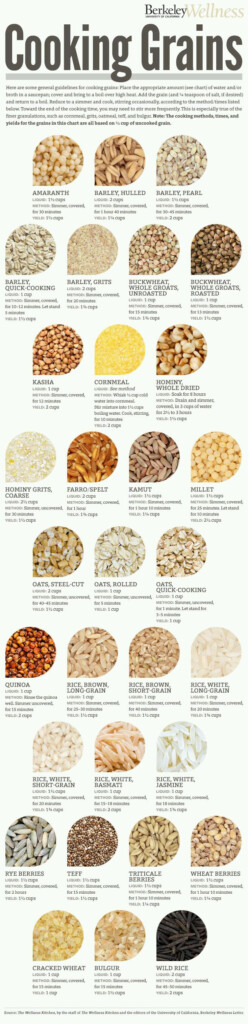 Life Saving Comprehensive Guide To Cooking All Kinds Of Grains Infographic