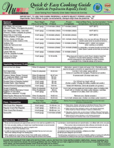 NuWave Cooking Guide Page Two