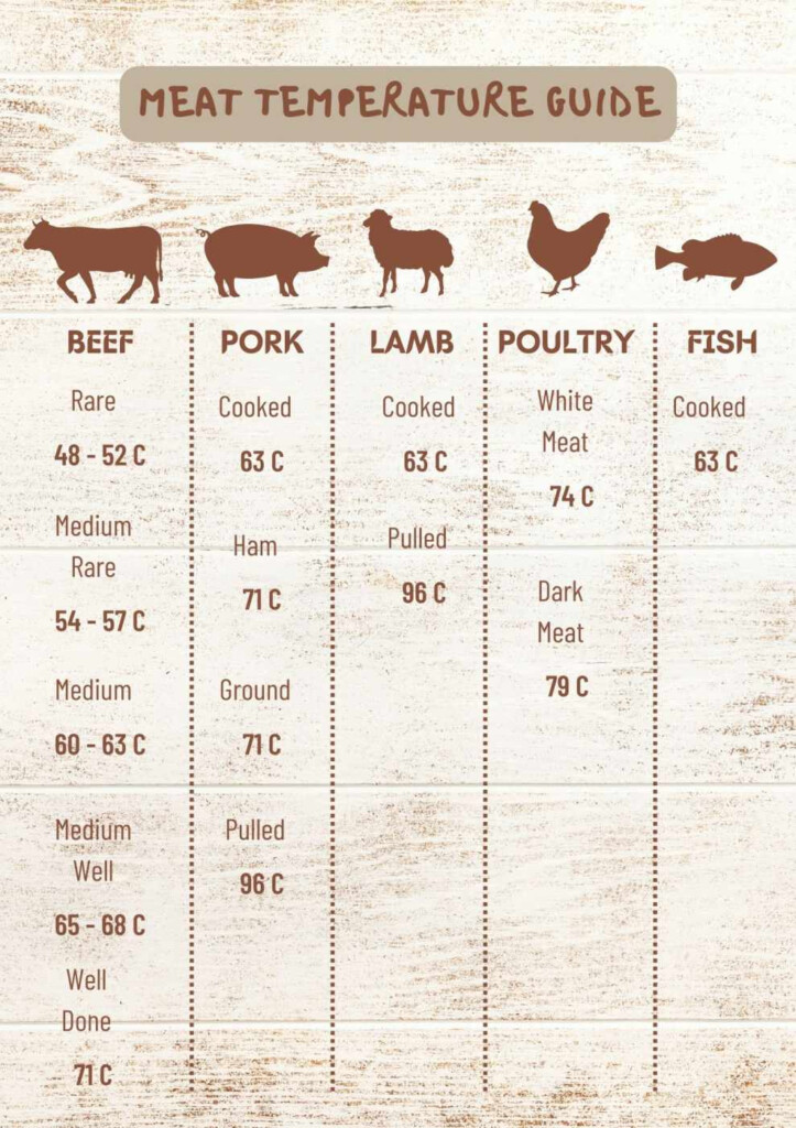 Pdf Printable Meat Temperature Chart Vrogue co